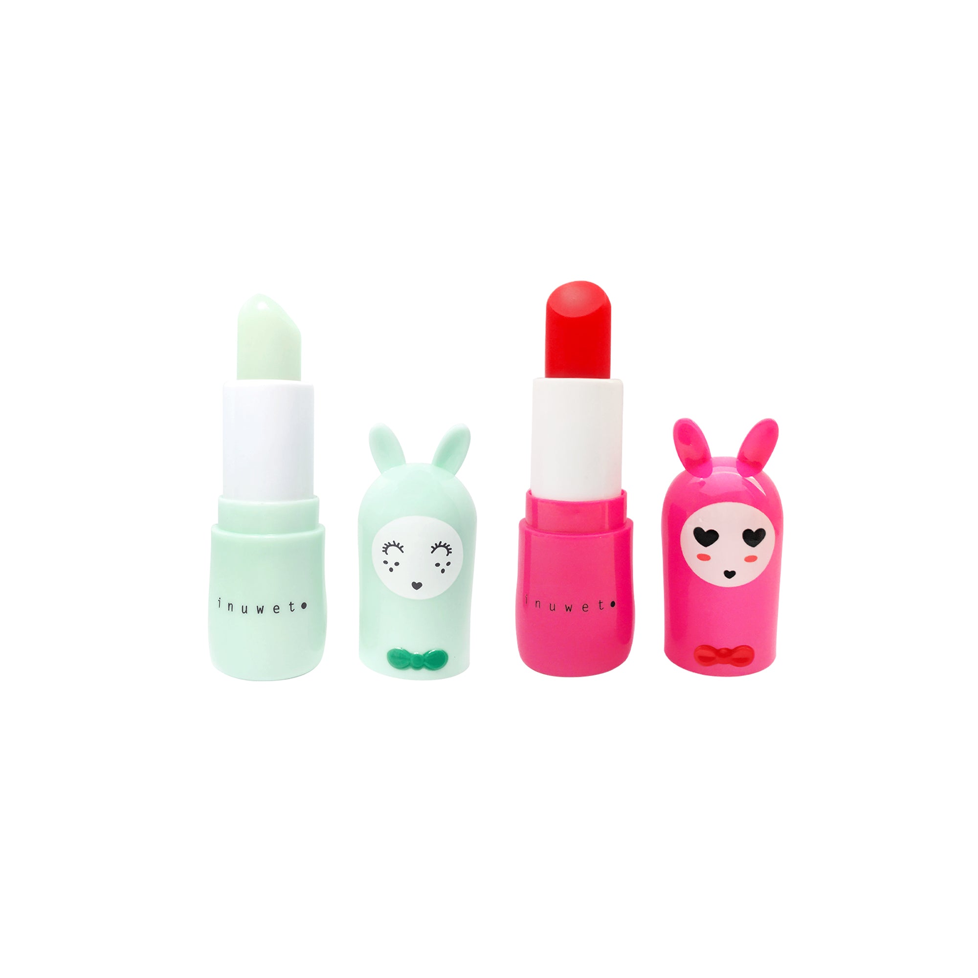INUWET Bunny Lip Balm Cherry Duo Gift Set - Apple & Cherry