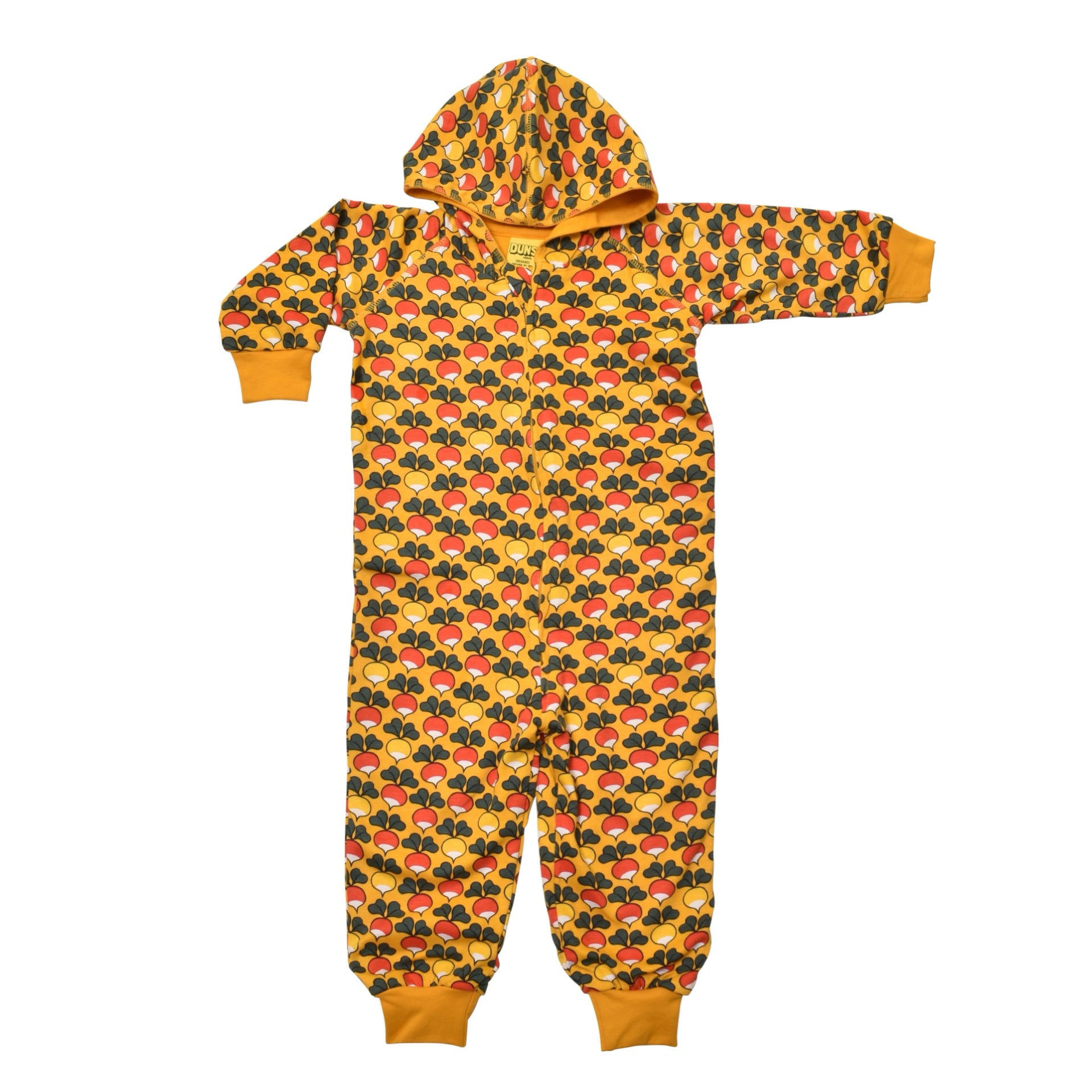 DUNS Sweden Lined Suit with Hood Multi Radish Mineral Yellow