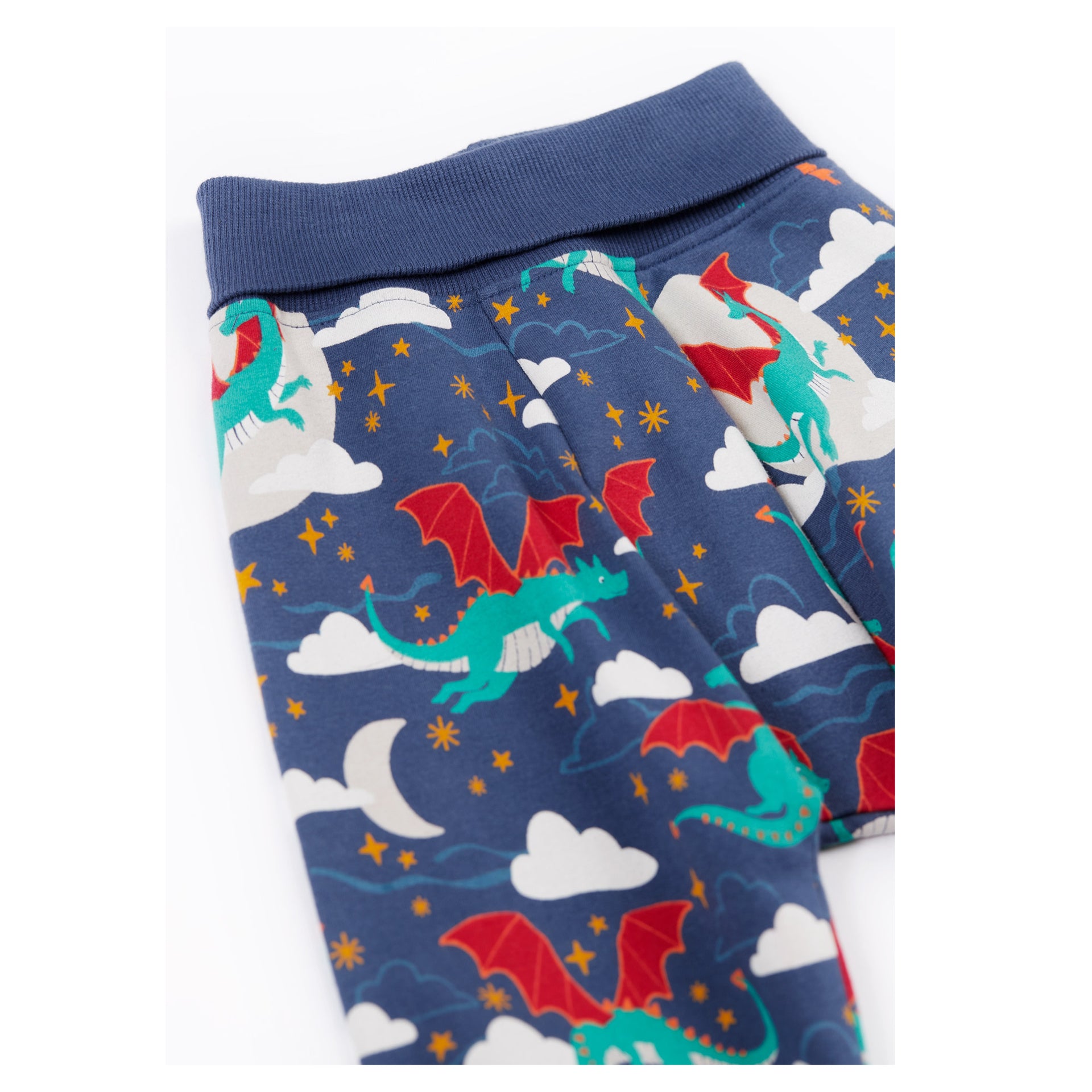 Frugi Cosy Parsnip Pants Navy Dragon Skies