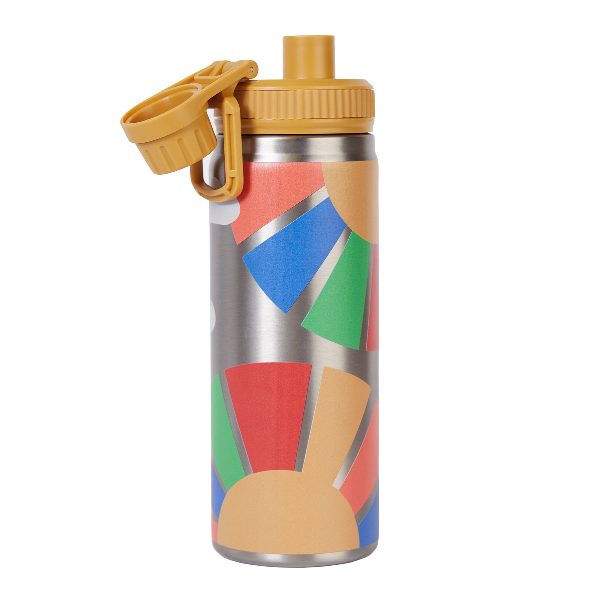 Frugi Insulated Water Bottle Rainbow Skies