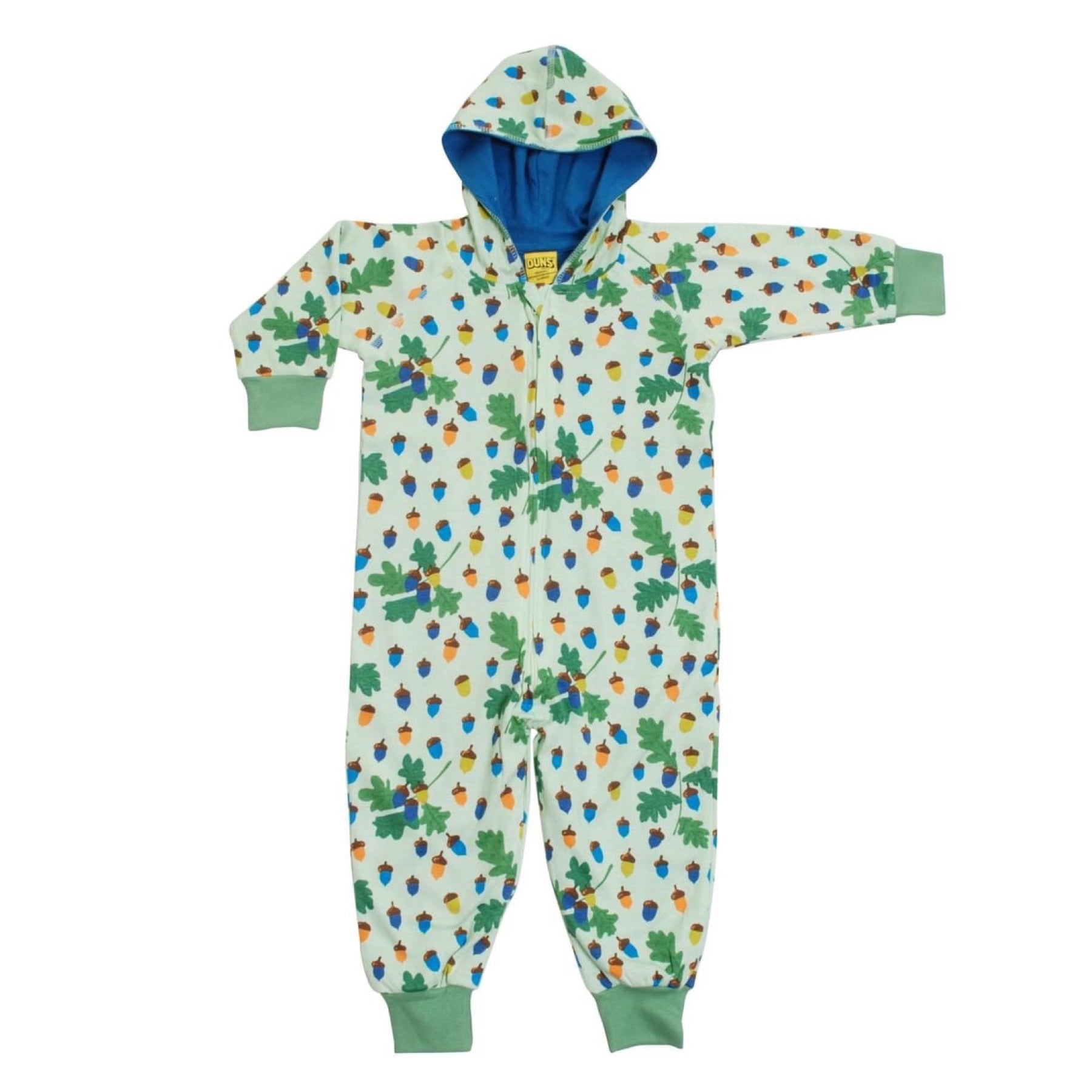 DUNS Sweden Lined Suit with Hood Acorns Pastel Green
