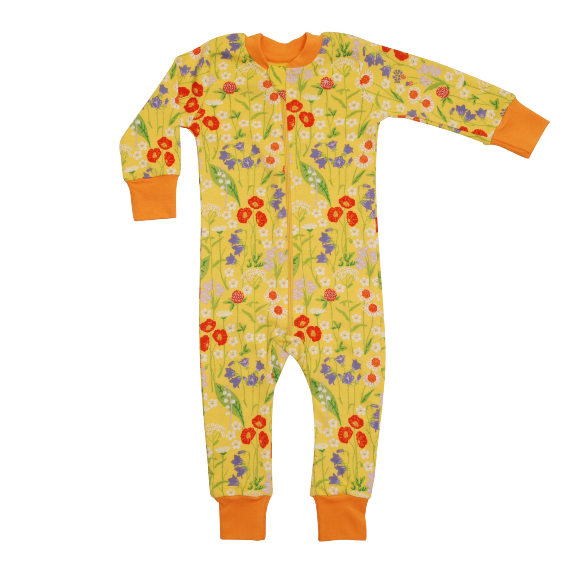 DUNS Sweden Zipsuit Mid Summer Flower Yellow