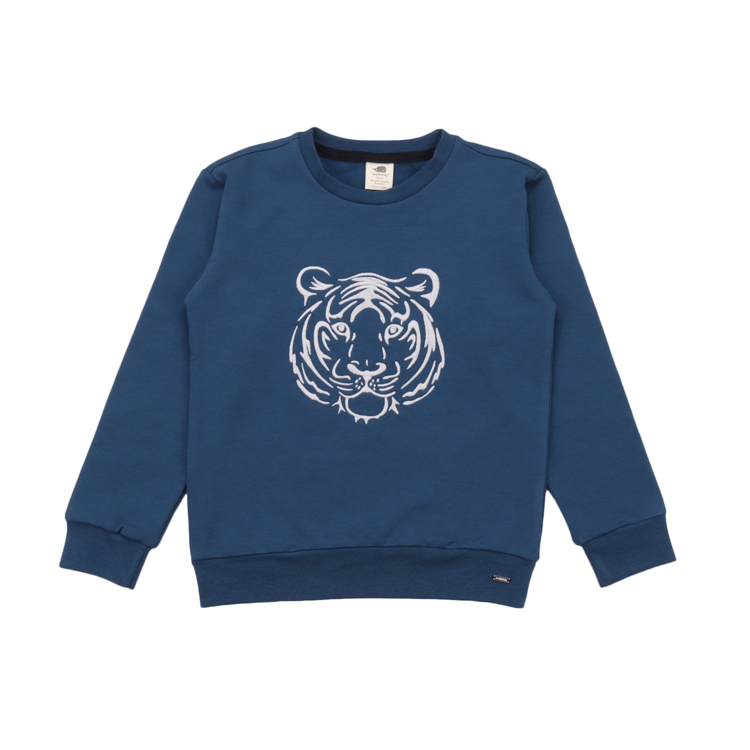 Walkiddy Sweatshirt Embroidered White Tigers