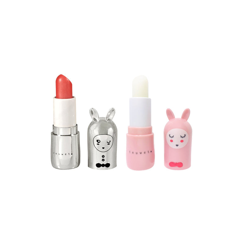 INUWET Bunny Lip Balm Chloe Duo Gift Set - Strawberry & Coconut