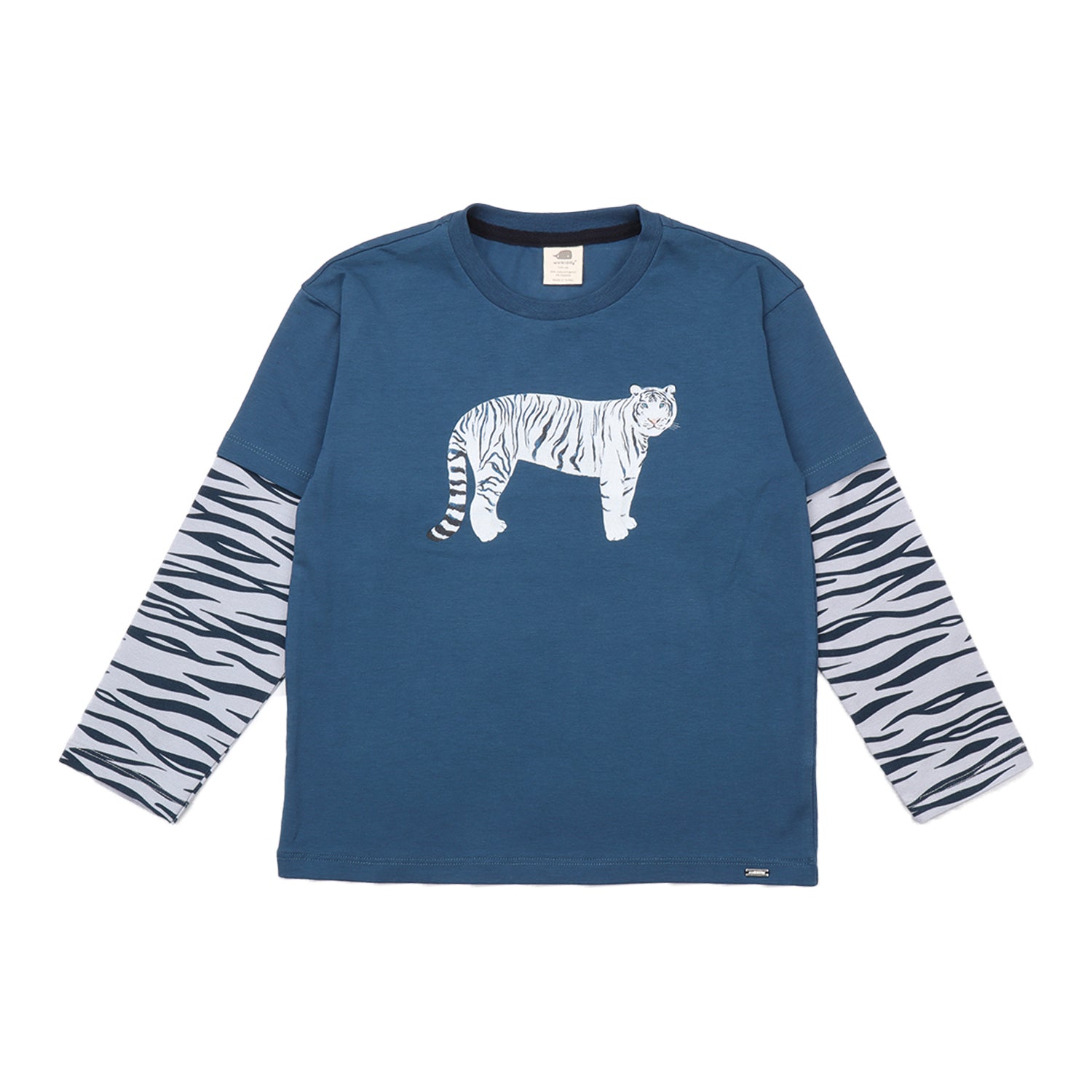 Walkiddy Shirt LS White Tigers / Tiger Pattern