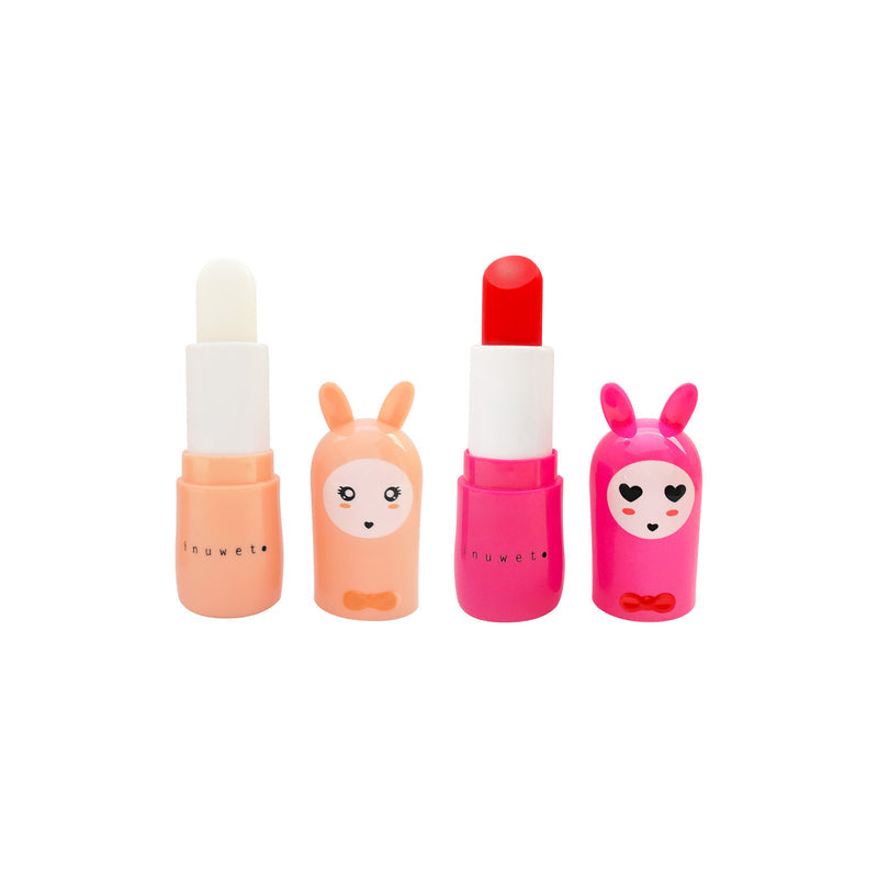 INUWET Bunny Lip Balm Carla Duo Gift Set - Cherry & Vanilla Coconut