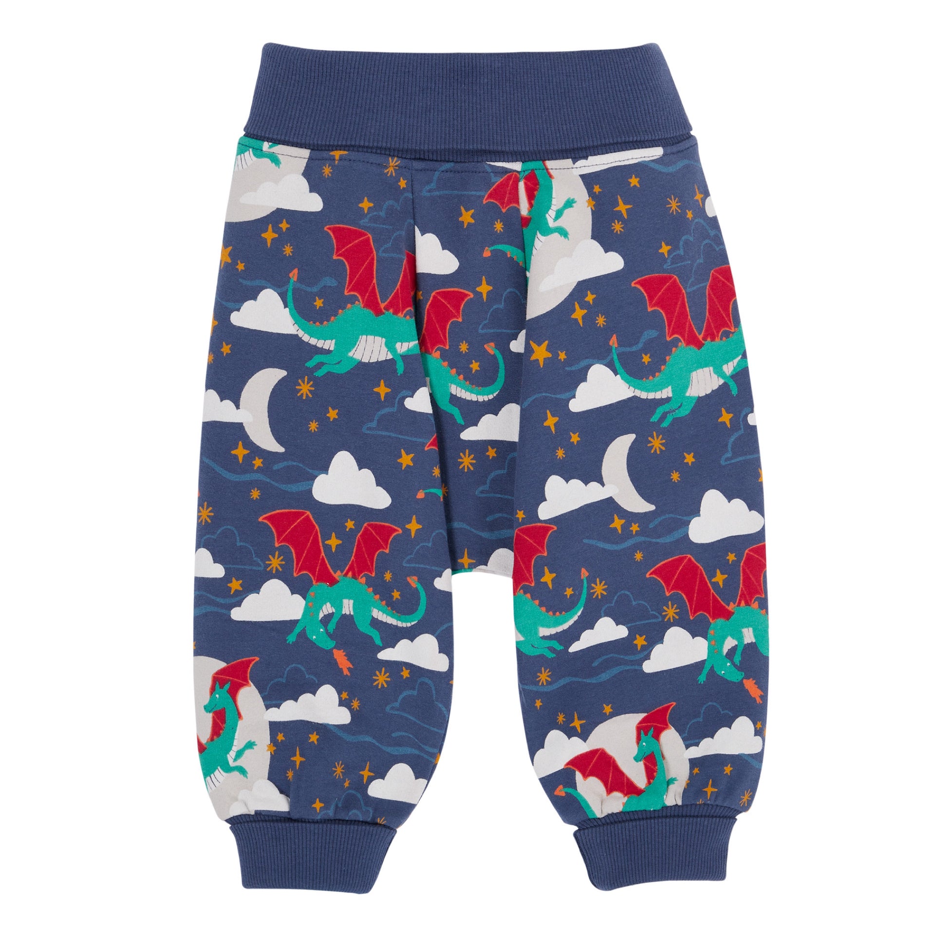 Frugi Cosy Parsnip Pants Navy Dragon Skies