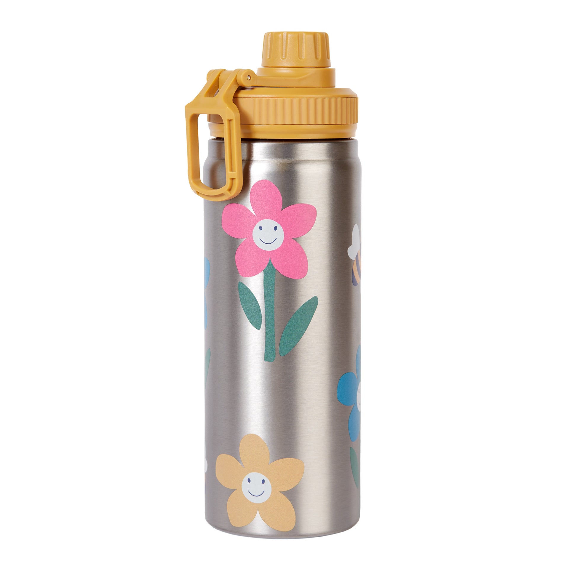 Frugi Insulated Water Bottle Fun Flowers