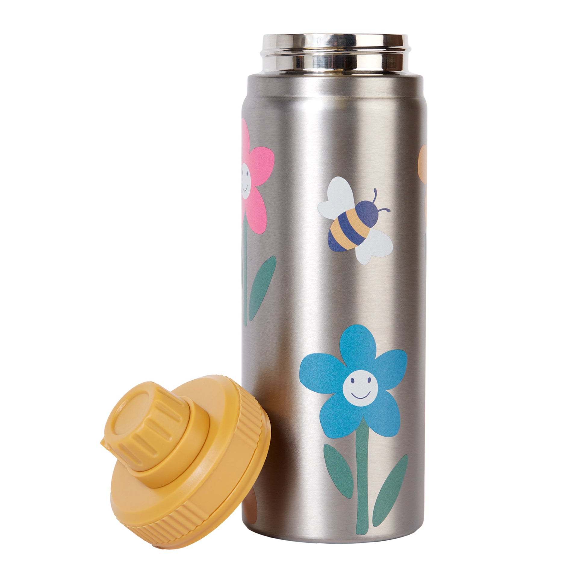 Frugi Insulated Water Bottle Fun Flowers