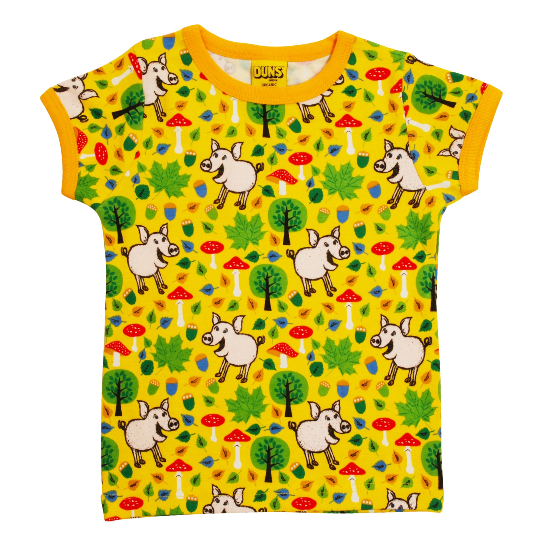 DUNS Sweden Top SS Pigs & Acorns Lemon Chrome