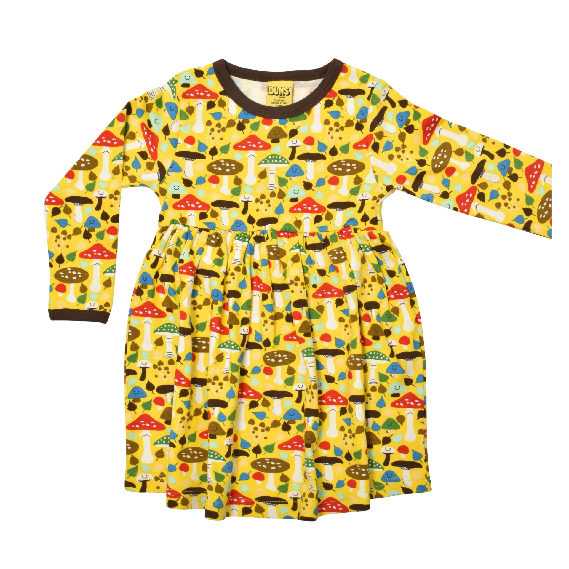 DUNS Sweden Dress Twirly LS Mushroom Yellow