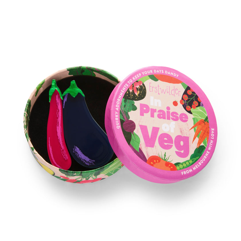 Erstwilder Eggplant Envy Brooch