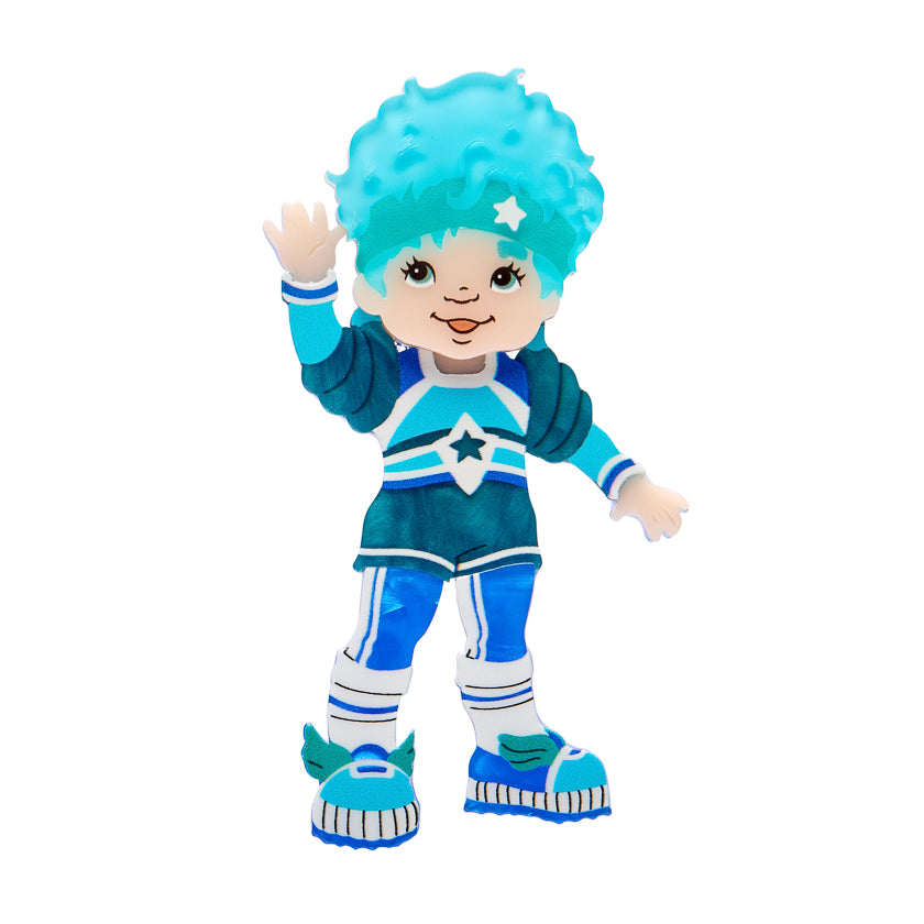 Erstwilder Buddy Blue Brooch