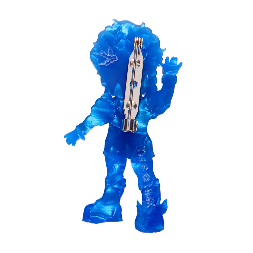 Erstwilder Buddy Blue Brooch