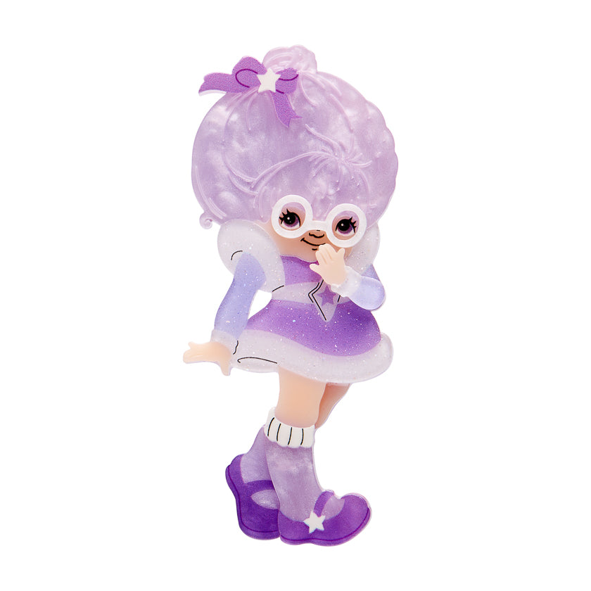 Erstwilder Shy Violet Brooch