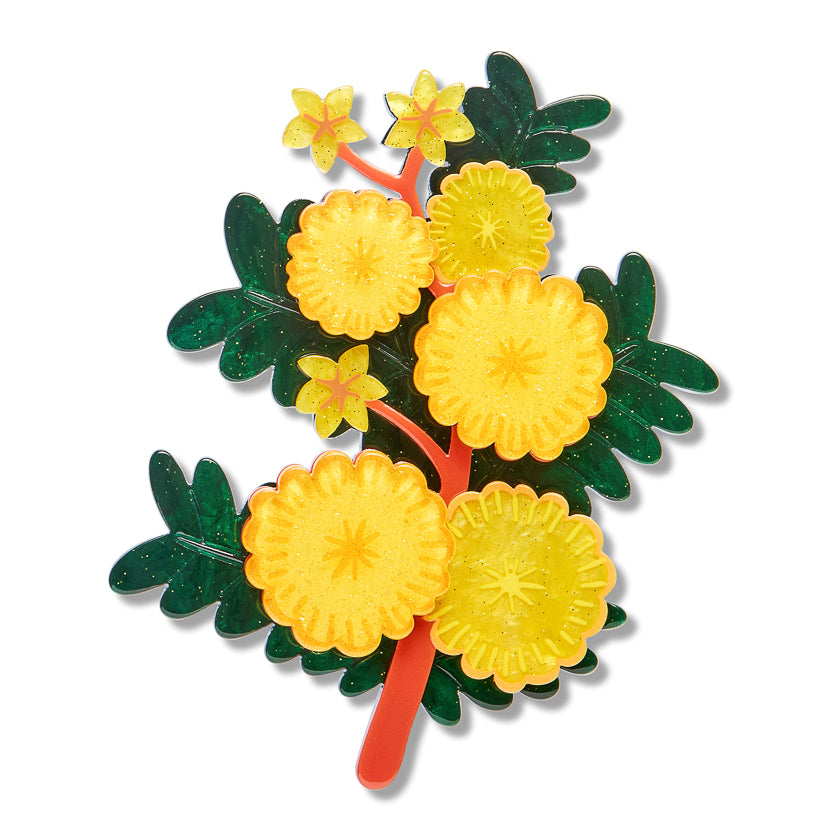 Erstwilder Sunshine Wattle Brooch