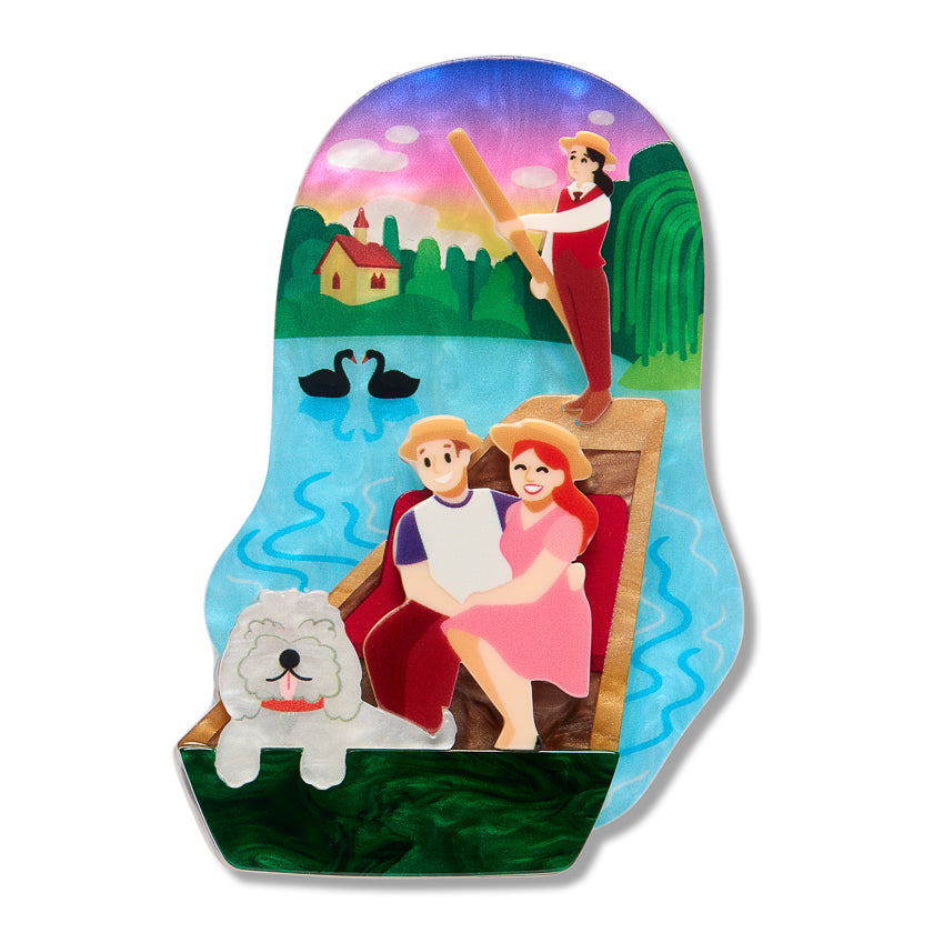 Erstwilder Love on Lake Punting Brooch