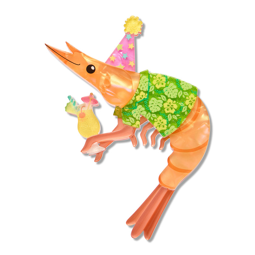 Erstwilder Pascal the Party Prawn Brooch