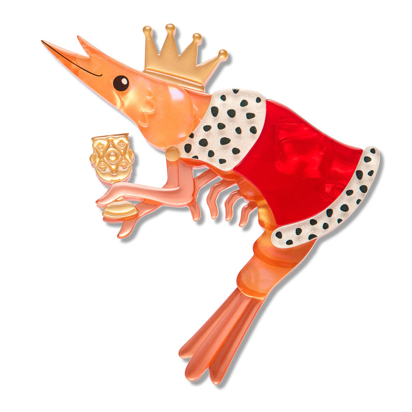 Erstwilder Pascal the King Prawn Brooch