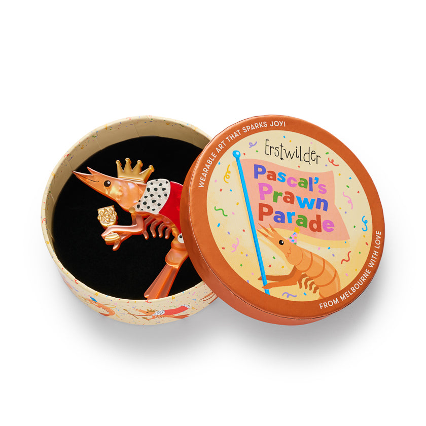Erstwilder Pascal the King Prawn Brooch