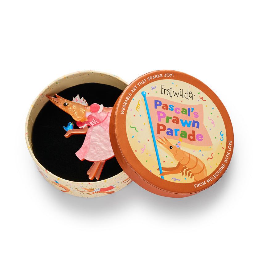 Erstwilder Pascal the Princess Prawn Brooch