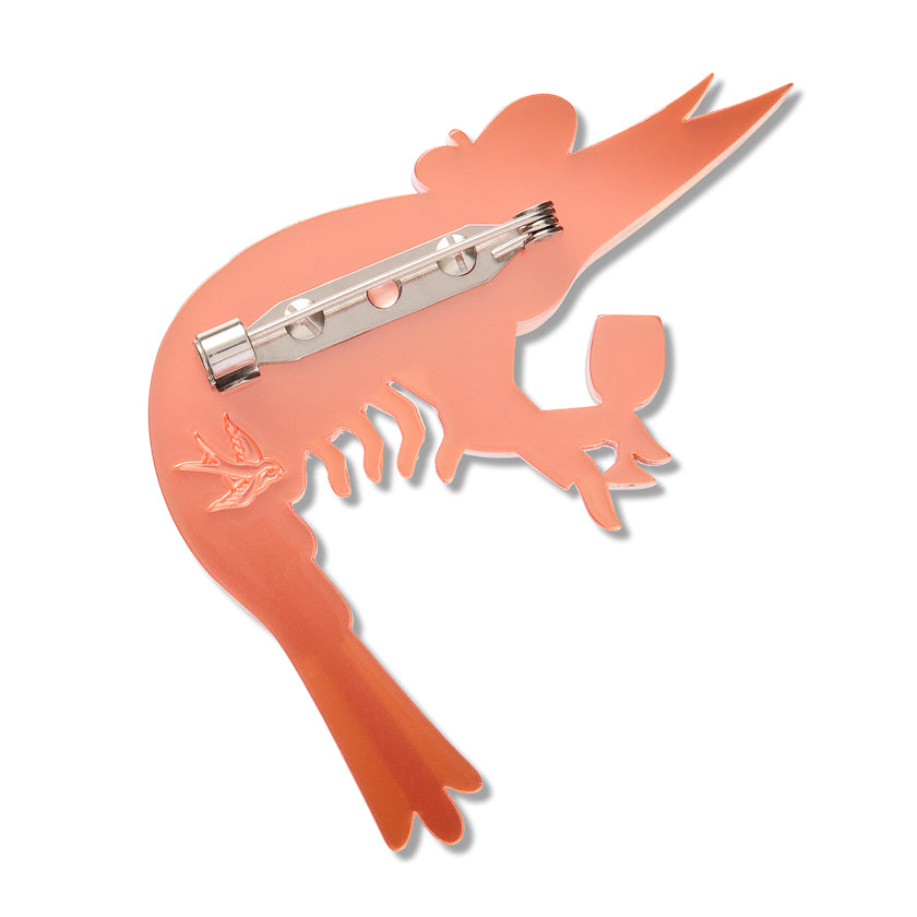 Erstwilder Pascal the Parisian Prawn Brooch