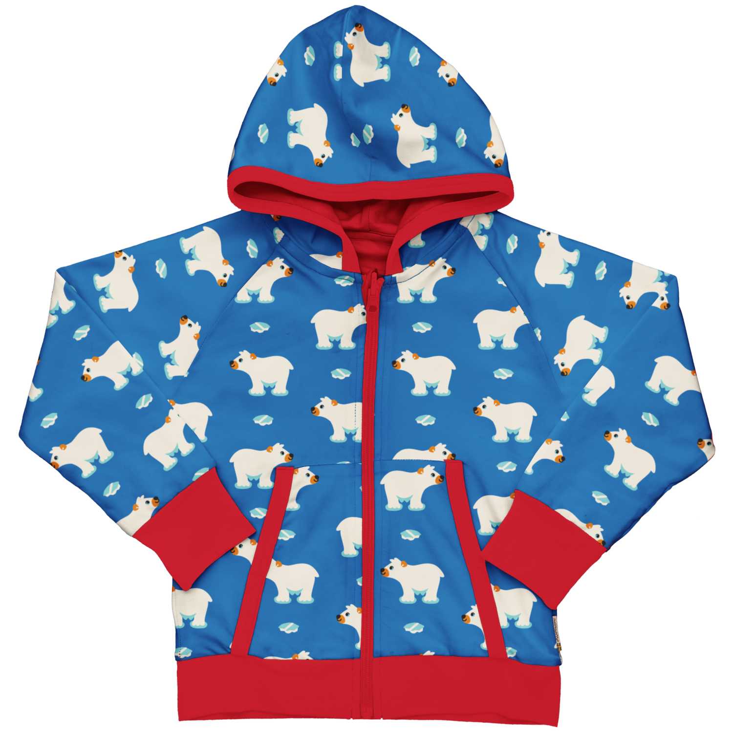 Maxomorra Cardigan Hood Reversible Ice Bear