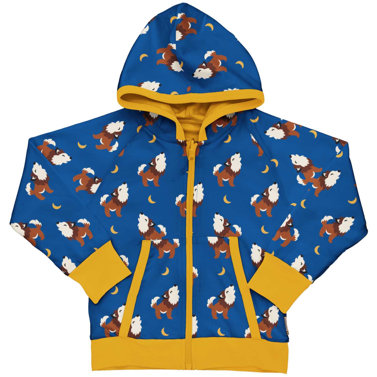 Maxomorra Cardigan Hood Reversible Wolf