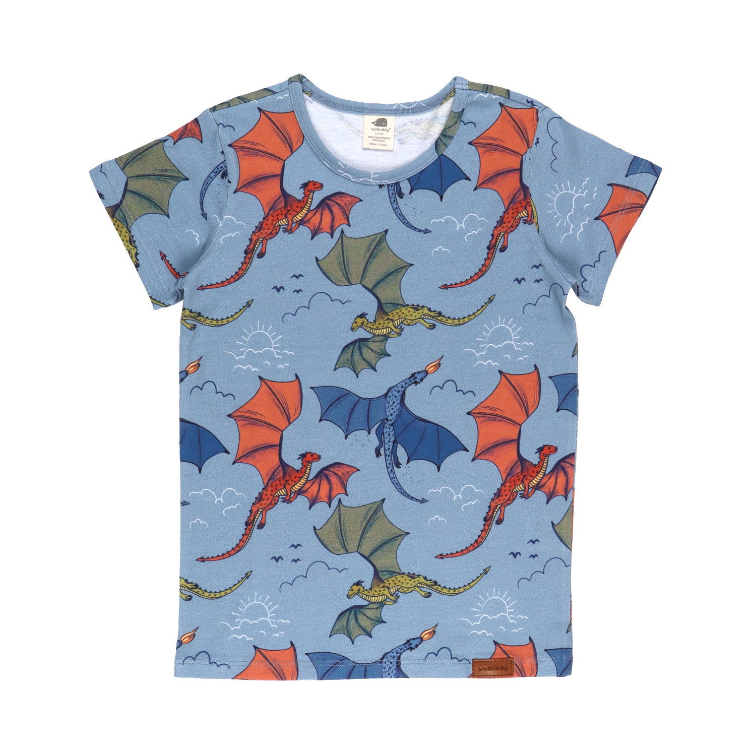 Walkiddy T-Shirt SS Colourful Dragons