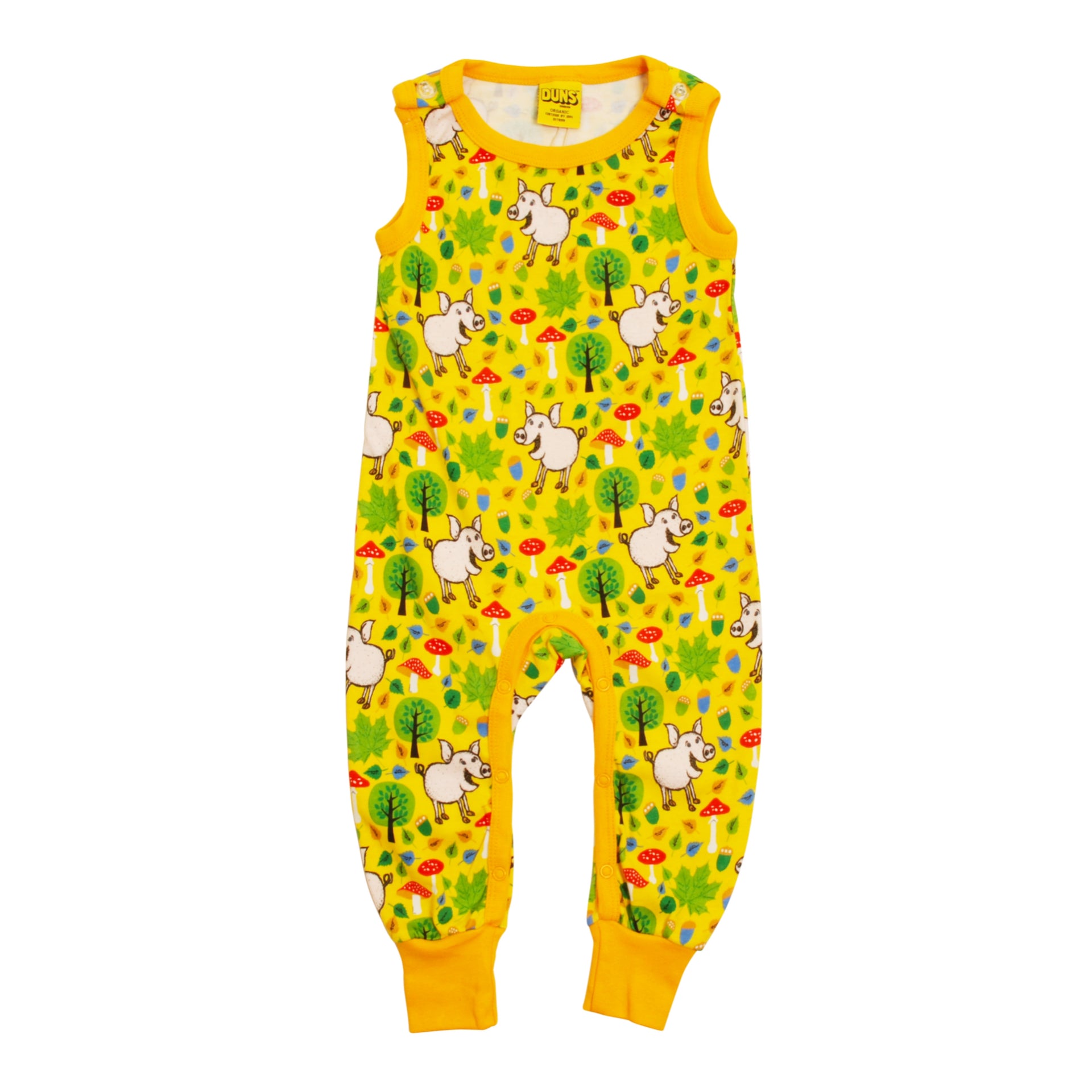 DUNS Sweden Dungarees Pigs & Acorns Lemon Chrome