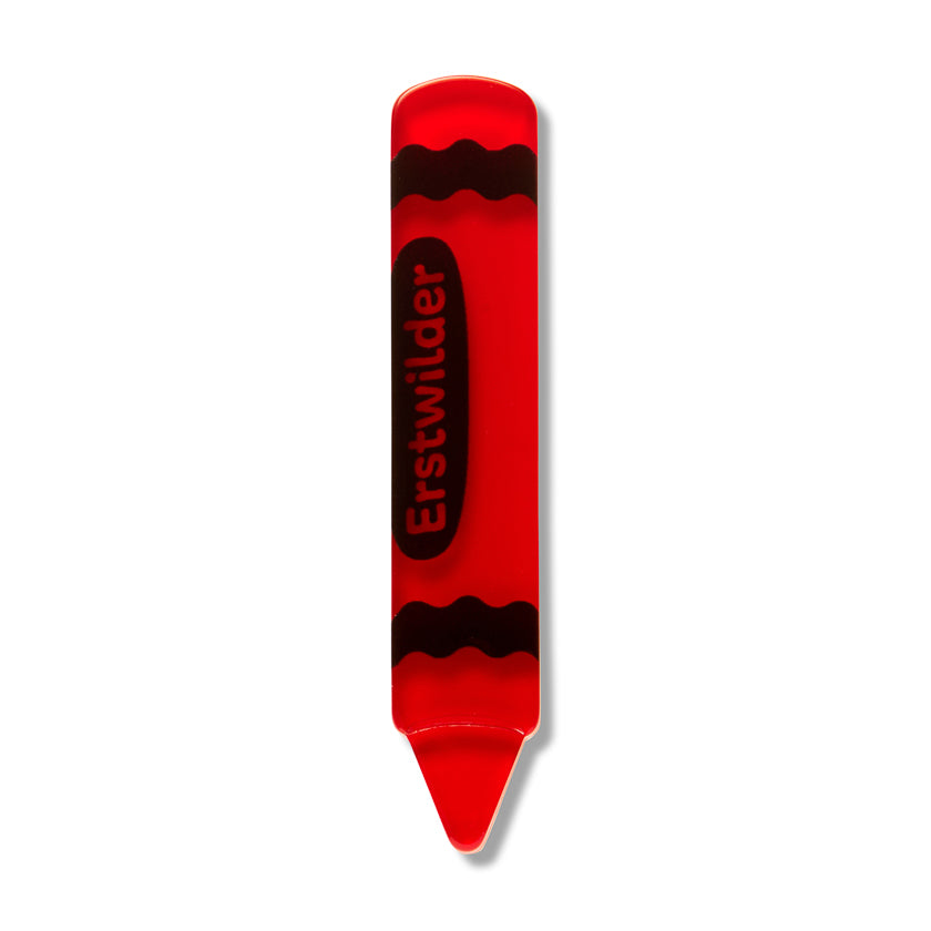 Erstwilder Crayon Red Simplified Mini Brooch