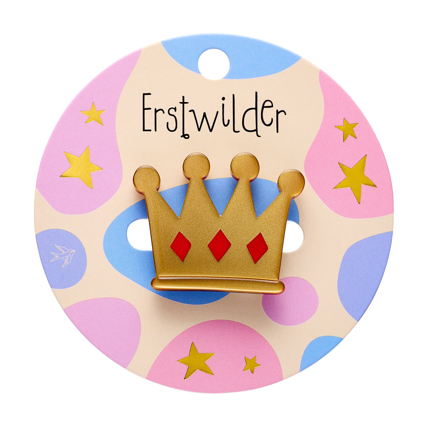 Erstwilder Crown Simplified Mini Brooch
