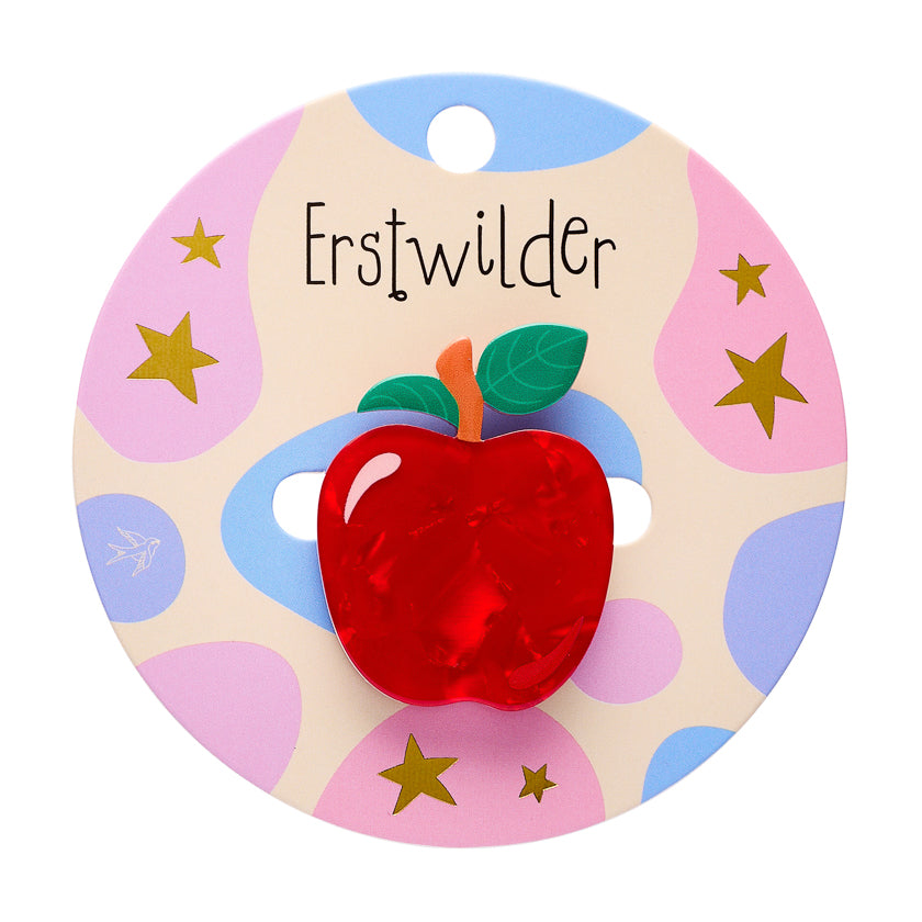 Erstwilder Apple Simplified Mini Brooch