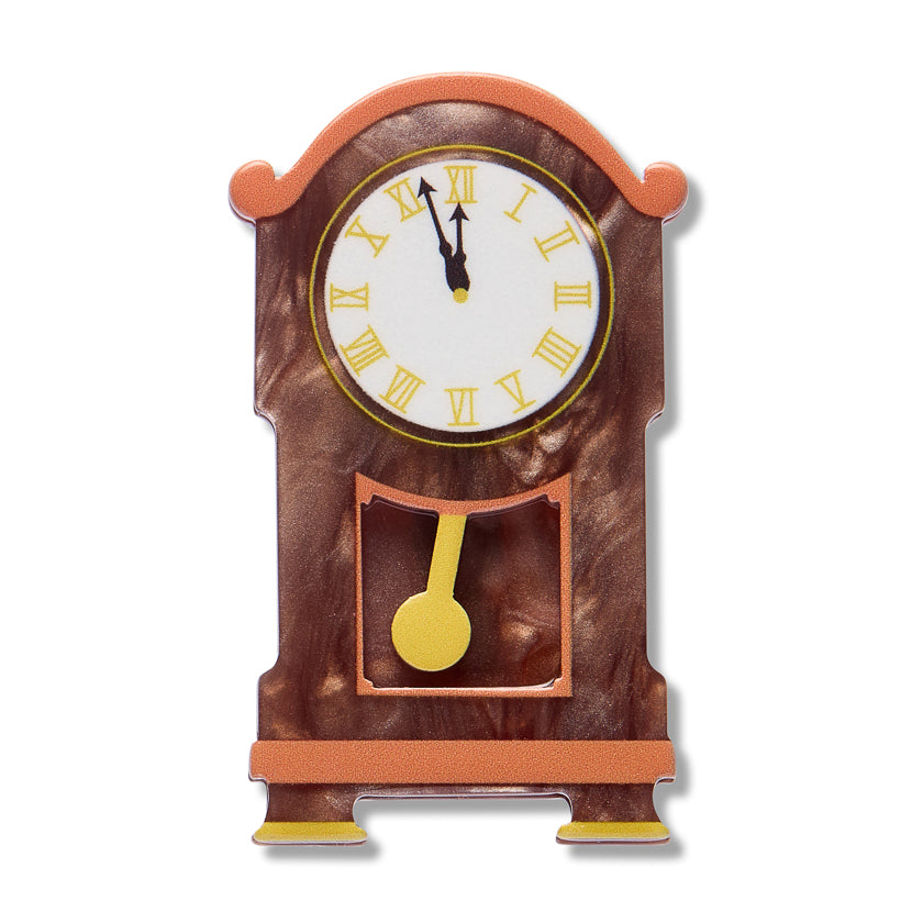 Erstwilder Clock Simplified Mini Brooch