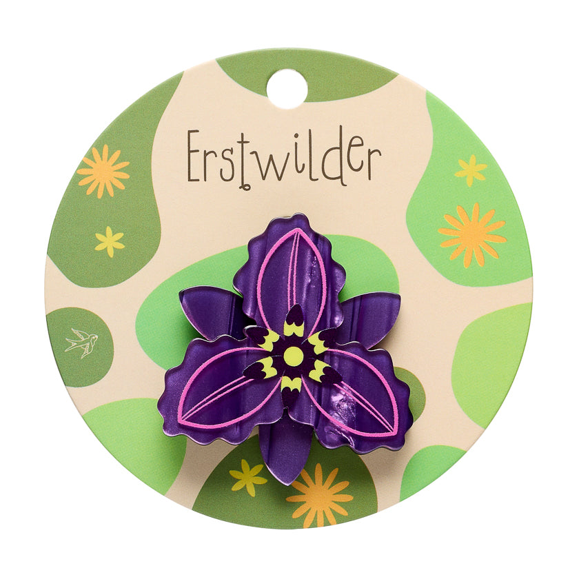 Erstwilder Chocolate Lily Simplified Mini Brooch