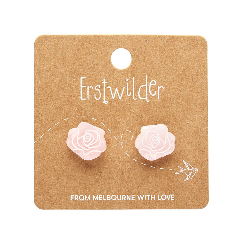 Erstwilder Eternal Rose Light Pink Essential Stud Earrings