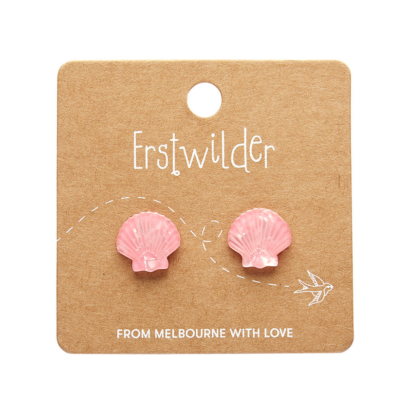 Erstwilder Shell Pale Pink Essential Stud Earrings