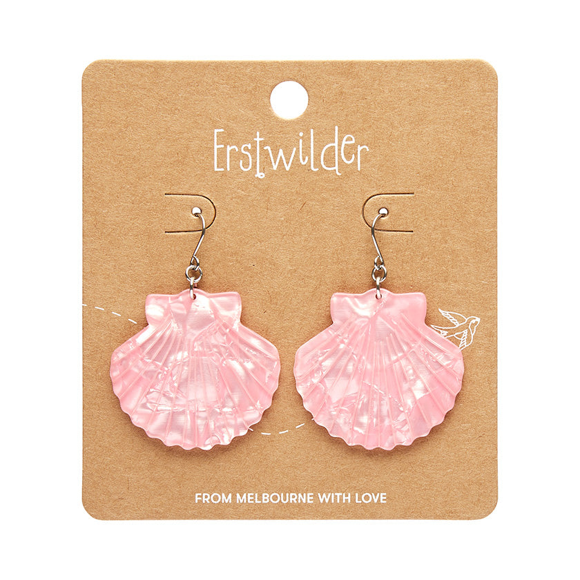 Erstwilder Sea Shell Pale Pink Essential Drop Earrings