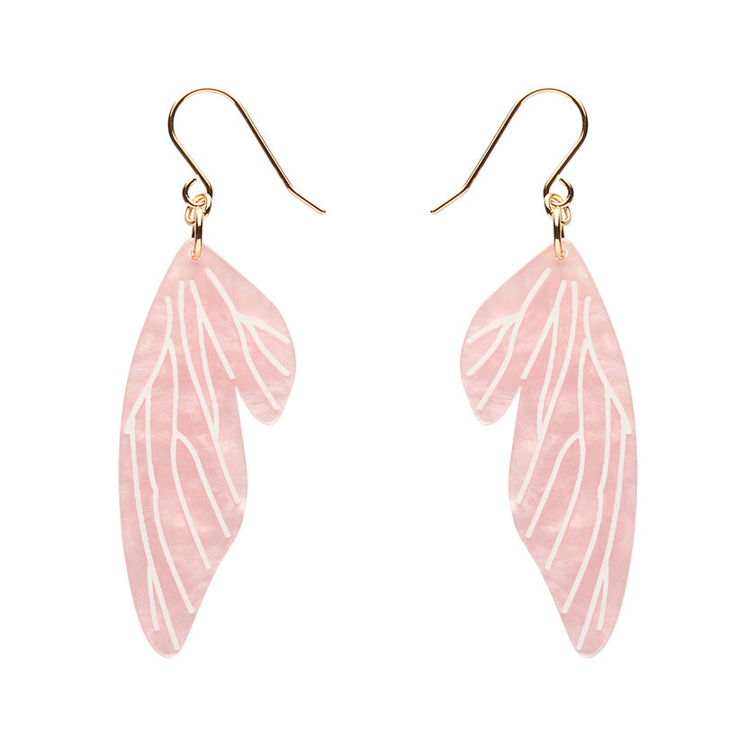 Erstwilder Fairy Wings Pink Essential Drop Earrings