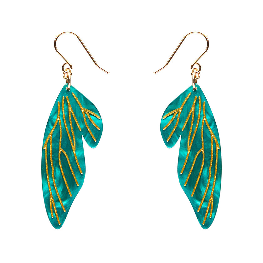 Erstwilder Fairy Wings Mint Essential Drop Earrings