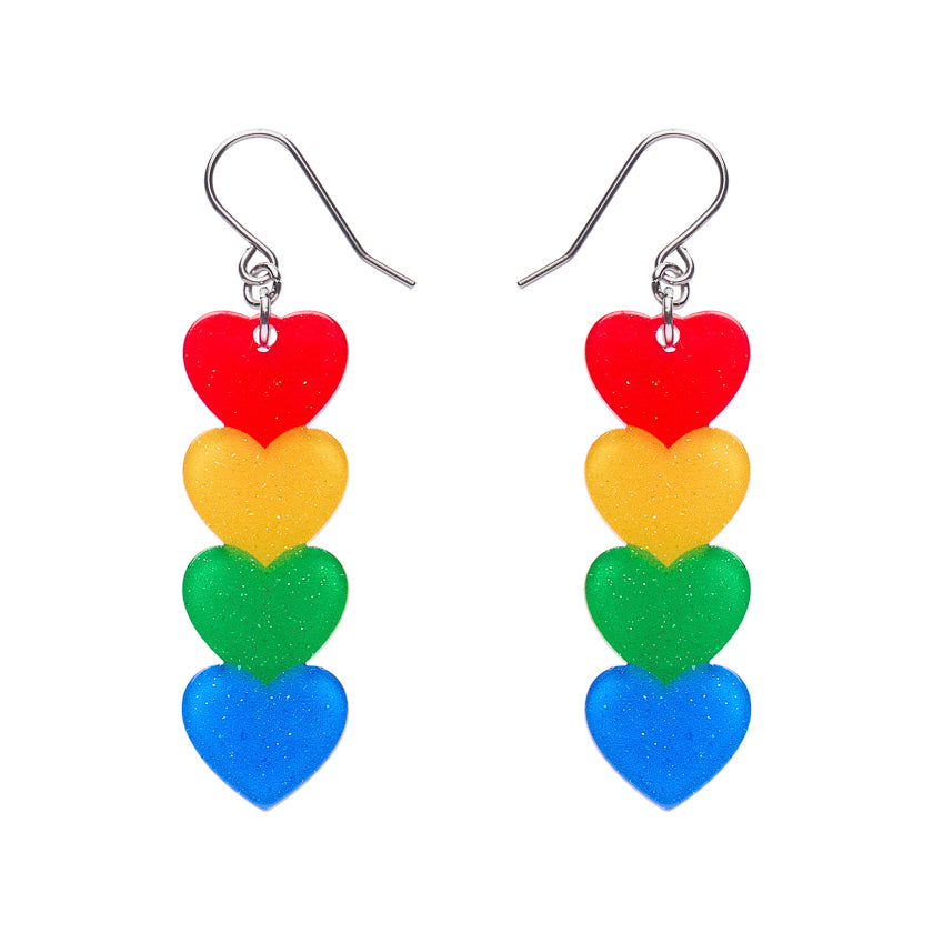 Erstwilder Rainbow Hearts Essential Drop Earrings