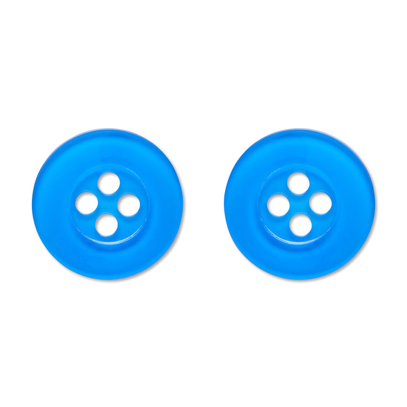 Erstwilder Button Blue Stud Earrings