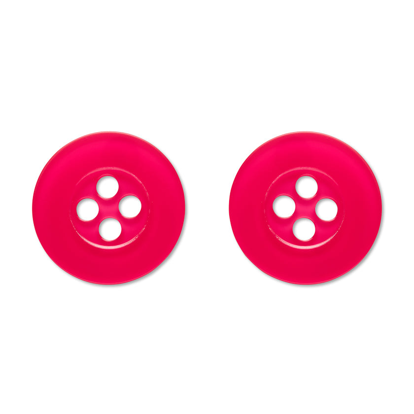 Erstwilder Button Pink Stud Earrings