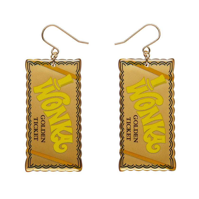 Erstwilder Golden Ticket Drop Earrings