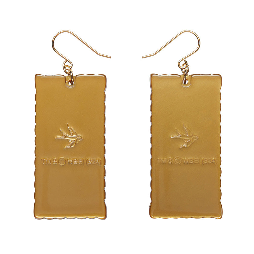 Erstwilder Golden Ticket Drop Earrings