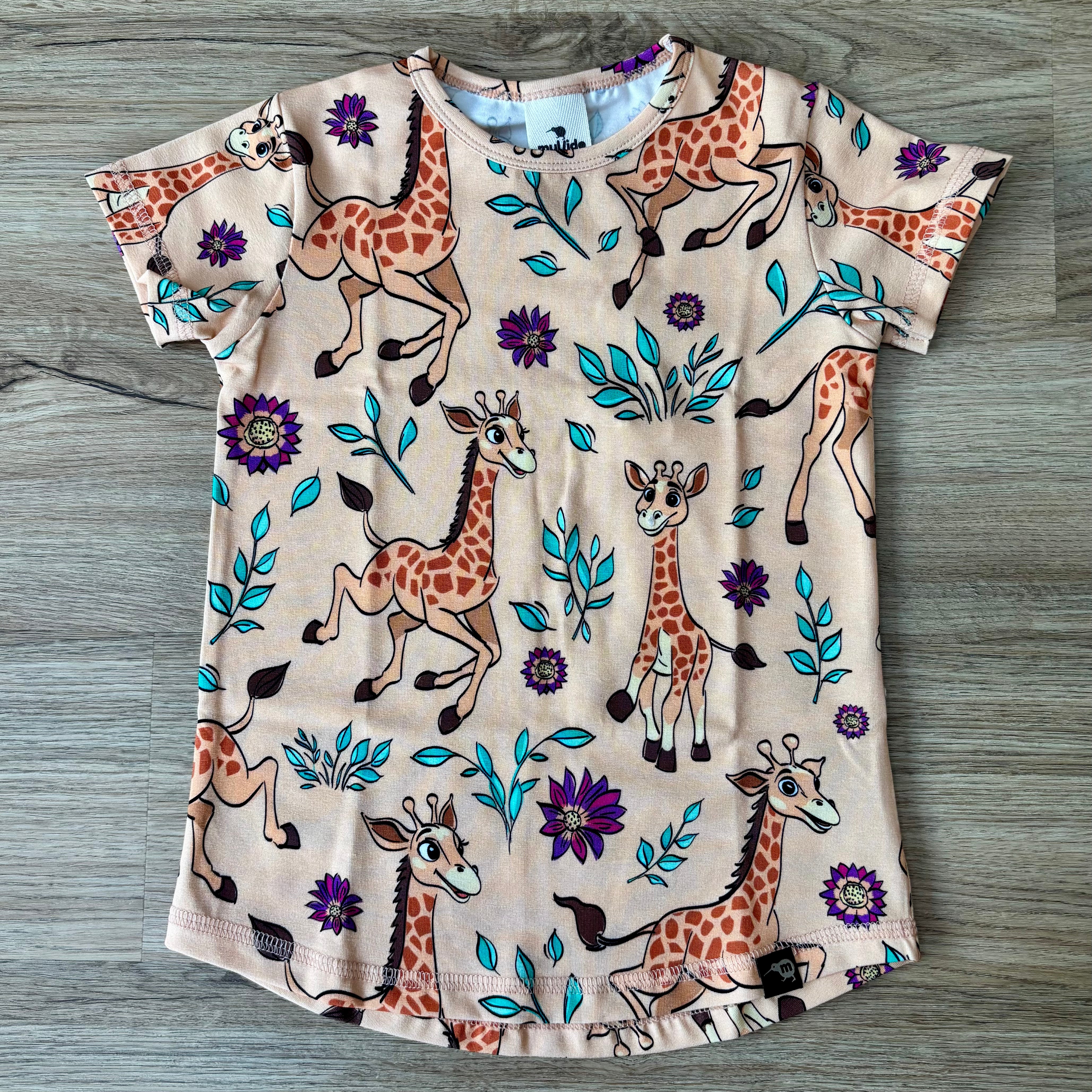 Mullido T-Shirt SS Giraffes Yellow