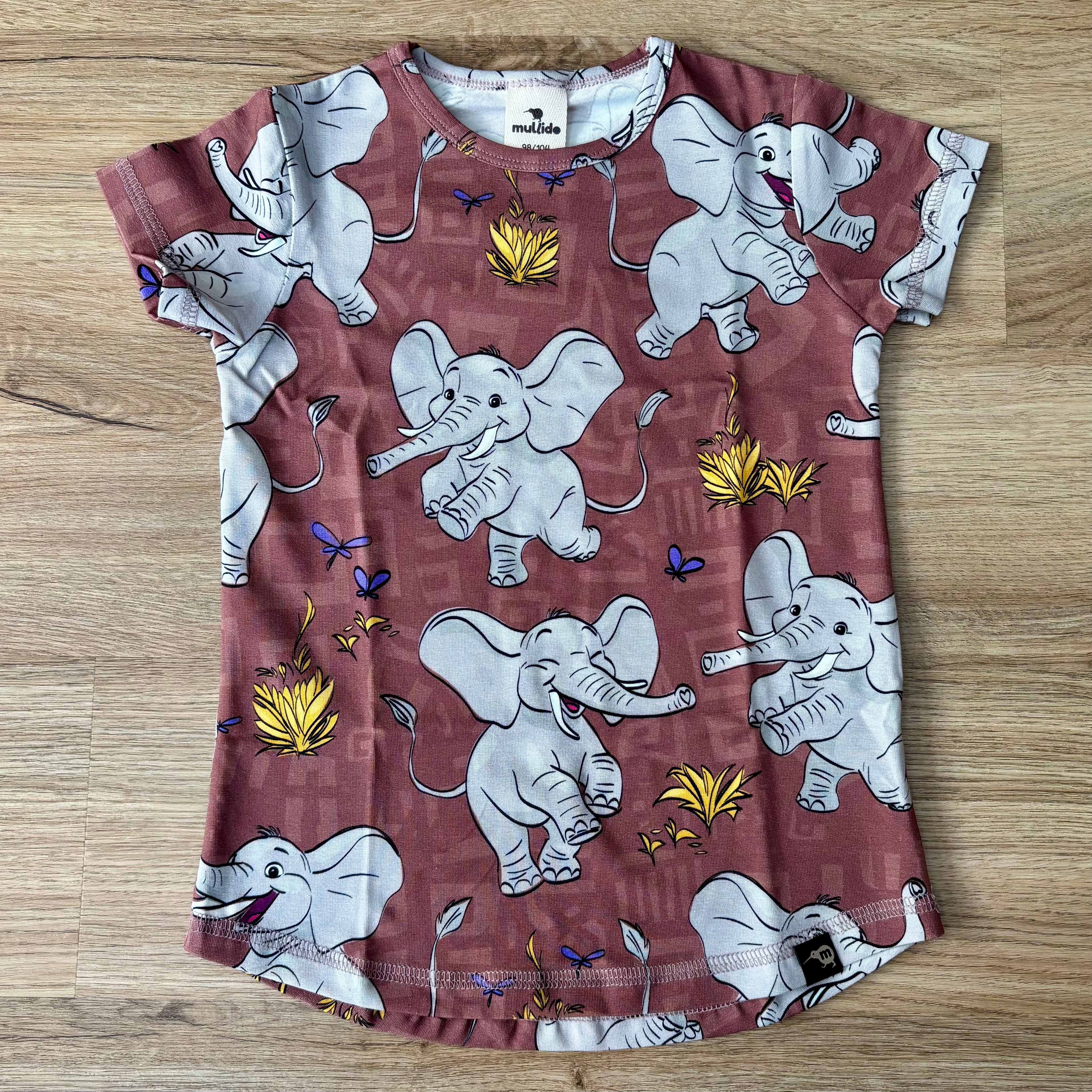 Mullido T-Shirt SS Elephants Brown