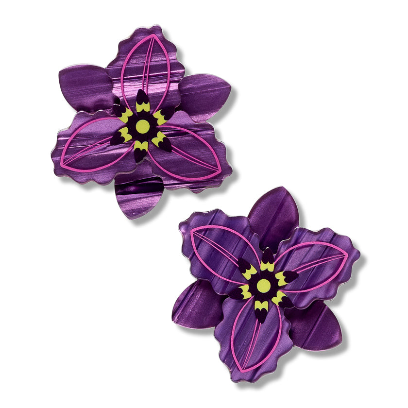 Erstwilder Chocolate Lily Hair Clips - 2 Piece