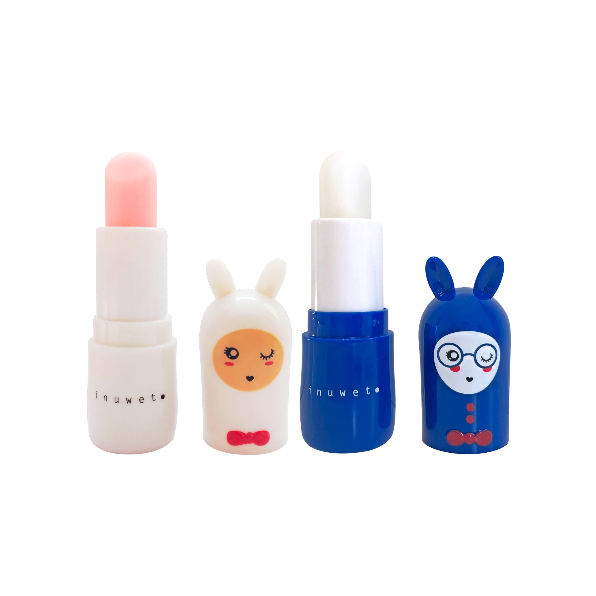 INUWET Bunny Lip Balm Paris Duo Gift Set - Strawberry & Cherry