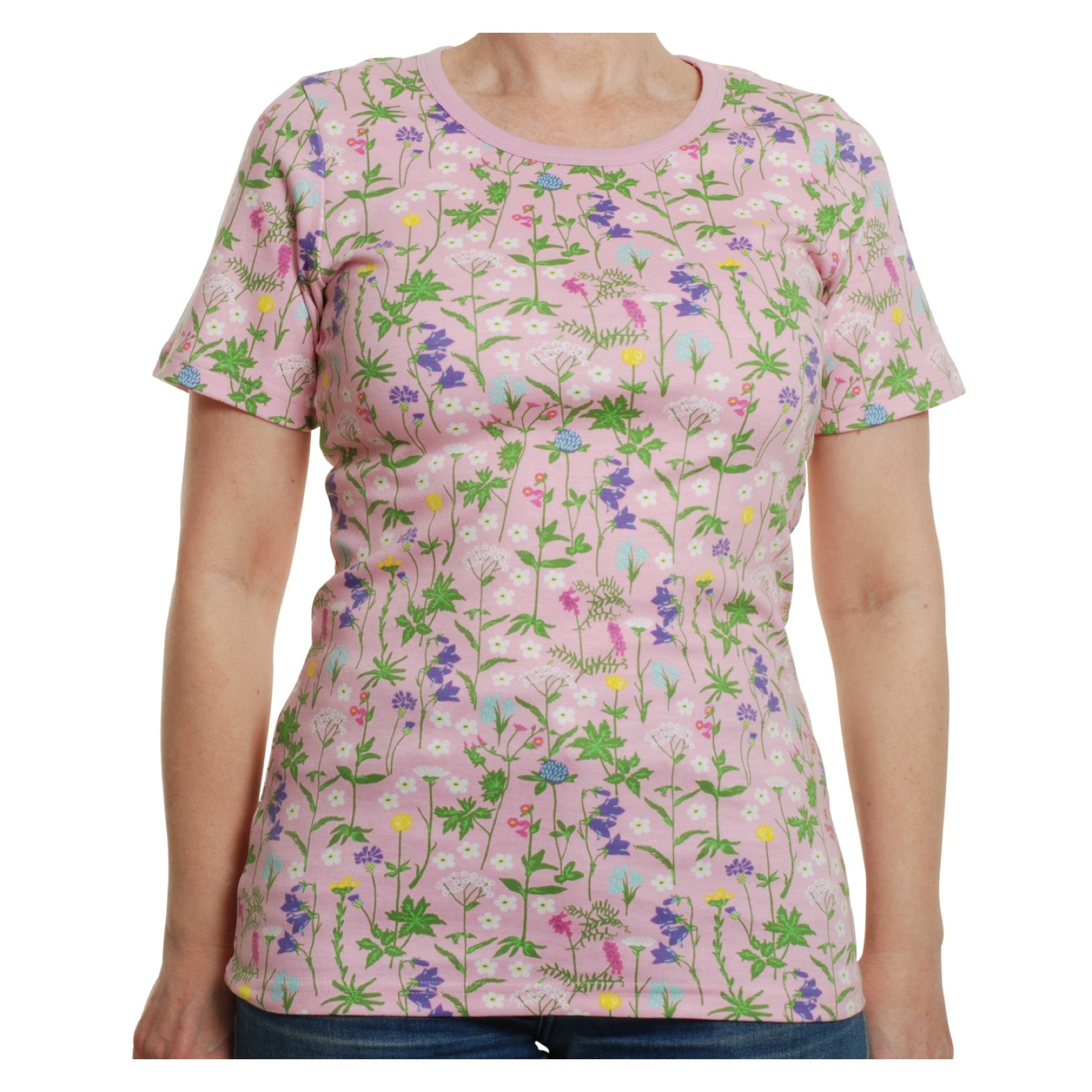 DUNS Sweden Top SS Wild Flowers Pink (Adults)